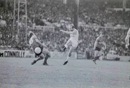 Brian Horton strikes for goal