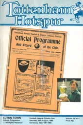 Programme: Tottenham Hotspur vs Luton Town FC (28th Aug 1982)