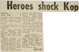 Match Report: Liverpool vs Luton Town FC (11th Sep 1982)