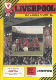 Programme: Liverpool vs Luton Town FC (11th Sep 1982)