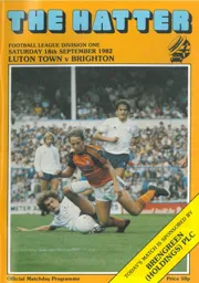Programme: Luton Town FC vs Brighton & Hove Albion (18th Sep 1982)