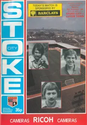 Programme: Stoke City vs Luton Town FC (25th Sep 1982)