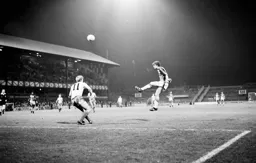 Paul Walsh heads towards goal