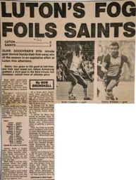 Match Report: Luton Town FC vs Southampton (27th Nov 1982)