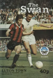 Programme: Swansea City vs Luton Town FC (4th Dec 1982)