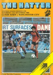Programme: Luton Town FC vs Manchester City (11th Dec 1982)