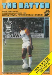 Programme: Luton Town FC vs Peterborough United (8th Jan 1983)