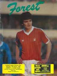 Programme: Nottingham Forest vs Luton Town FC (12th Mar 1983)