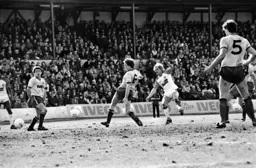 Paul Walsh tries to pull a goal back