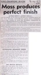 Match Report: Luton Town FC vs Aston Villa (9th Apr 1983)