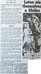 Match Report: Luton Town FC vs Aston Villa (9th Apr 1983)