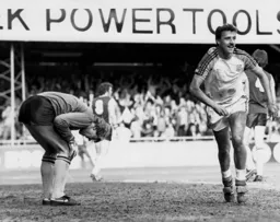 David Moss celebrates his 89th minute winner