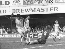 Trevor Aylott turns away after scoring Town`s first goal