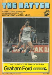 Programme: Luton Town FC vs Aston Villa (9th Apr 1983)