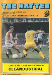 Programme: Luton Town FC vs Birmingham City (12th Apr 1983)
