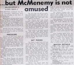 Match Report: Southampton vs Luton Town FC (30th Apr 1983)