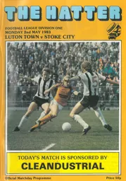 Programme: Luton Town FC vs Stoke City (2nd May 1983)