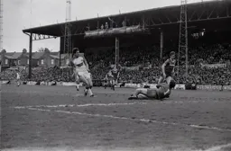 Trevor Aylott has his effort saved