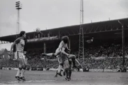 Trevor Aylott waiting for the ball