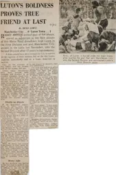 Match Report: Manchester City vs Luton Town FC (14th May 1983)