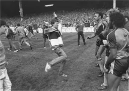 A City fan looks like he wants to take somebody on