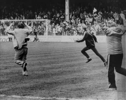 David Pleat on the pitch, he`s kept them up