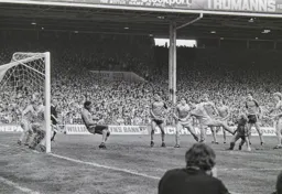 Paul Walsh see the keeper save with his legs