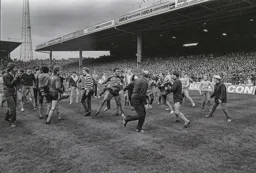 Paul Elliott has to defend himself after the game