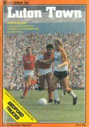 Programme: Luton Town FC vs Sunderland (3rd Sep 1983)