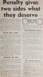 Match Report: Luton Town FC vs Aston Villa (1st Oct 1983)