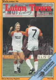 Programme: Luton Town FC vs Aston Villa (1st Oct 1983)