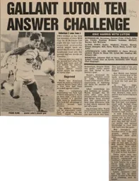 Match Report: Rotherham United vs Luton Town FC (4th Oct 1983)