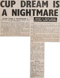 Match Report: Luton Town FC vs Rotherham United (25th Oct 1983)