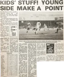 Match Report: Luton Town FC vs Birmingham City (12th Nov 1983)