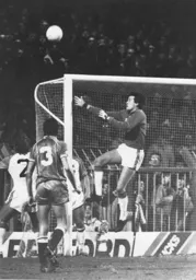 Les Sealey makes sure the ball stays out of the net