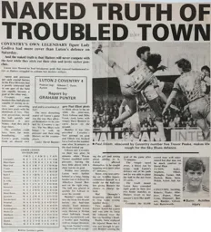 Match Report: Luton Town FC vs Coventry City (3rd Dec 1983)