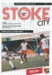 Programme: Stoke City vs Luton Town FC (10th Dec 1983)
