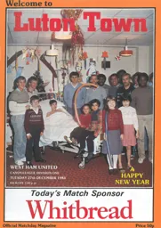 Programme: Luton Town FC vs West Ham United (27th Dec 1983)