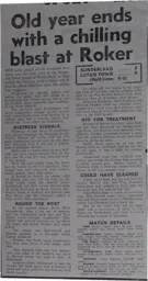 Match Report: Sunderland vs Luton Town FC (31st Dec 1983)