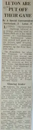 Match Report: Sunderland vs Luton Town FC (31st Dec 1983)