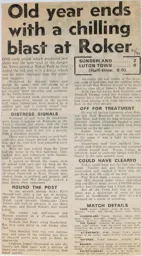 Match Report: Sunderland vs Luton Town FC (31st Dec 1983)