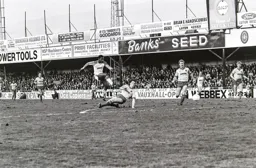 Emeka Nwajiobi opens the scoring for the Town