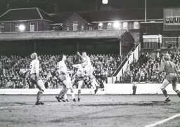 Paul Elliott heads for goal