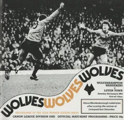 Programme: Wolverhampton Wanderers vs Luton Town FC (21st Jan 1984)