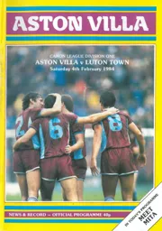 Programme: Aston Villa vs Luton Town FC (4th Feb 1984)