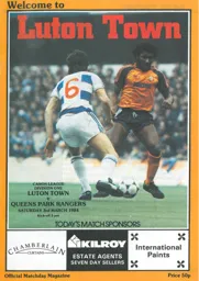 Programme: Luton Town FC vs Queens Park Rangers (3rd Mar 1984)