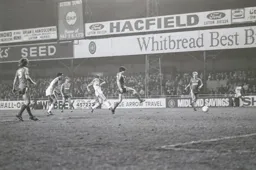 Frankie Bunn hammers in a low shot