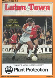 Programme: Luton Town FC vs Ipswich Town (13th Mar 1984)
