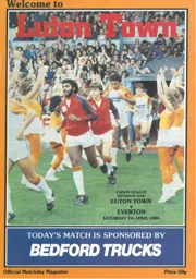 Programme: Luton Town FC vs Everton (7th Apr 1984)