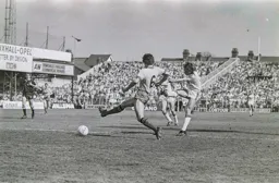 Paul Walsh shoots from inside the box